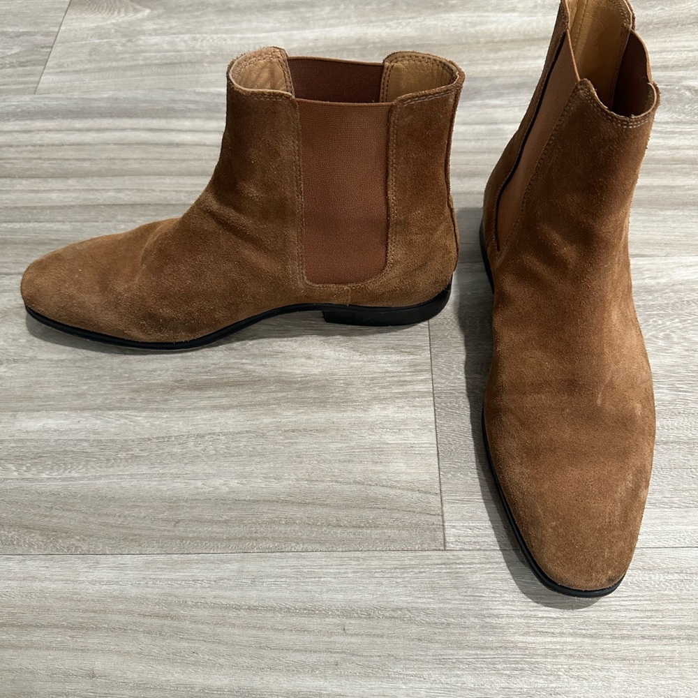 Vintage Men's Brown Suede Chelsea Boots